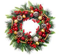 Artificial Christmas Wreath Christmas Wreath Outside The Front Door Artificial Winter Wreath With Christmas Balls Christmas Ornaments(60cm)