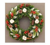 Artificial Christmas wreath with simulation Red Fruit, waterproof Christmas wreath pine cones for Christmas party decor Indoor Outdoor - Section A 60cm