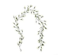 Artificial Chrysanthemum Daisy Vine with Eucalyptus Foliage for Wall Mounted or Ceiling Suspended Decoration