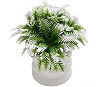 Artificial Coconut Leaves Potted Plant For Wedding Events Photography Setup Tropical Home Decor Living Room Table Accent(Small White)