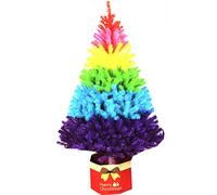 artificial colorful christmas tree,rainbow full pvc pine tree artificial xmas tree holiday seasonal decoration with metal stand for fashionable