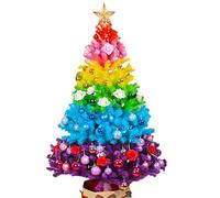 artificial colorful christmas tree,rainbow full pvc pine tree artificial xmas tree holiday seasonal decoration with metal stand for fashionable