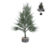Artificial Conifer with LED Lights on Log Base - Gisela Graham