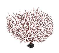 Artificial Coral Ornament,Plastic Fish Tank Plants Decoration,for Fish Tank Decorations(L,red)