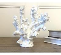 Artificial Coral Ornament, Resin Faux Coral Aquarium Decor White Coral Reef Decor Decorative Sea Coral Stony Coral Realistic Underwater Sea Plant for Fish Tank Decoration, Bathroom (Tall Branch Coral)