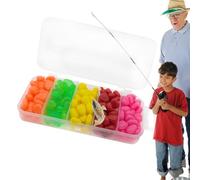Artificial Corn Bait - 1 cm Floating Trout Bait Made of PVC, Soft Fishing Core Box, Realistic Multicoloured Attractor, Durable, Highly Efficient Carp Fishing Lure for River Lake Reservoir Po