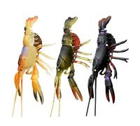 Artificial Crawfish Bait - 3 Piece Soft Swimming Bait Set, Realistic Bait , Flexible Fishing Accessories, Versatile Outdoor Freshwater Saltwater Fishing Tackle for Camping Dads, Husband