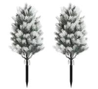Artificial Cypress Topiary 21.6 Inch, Faux Cedar Tree for | Indoor Outdoor Decor, Realistic Fake Plant Low Maintenance Greenery for Home Office Patio, 2 Pack(green and white)