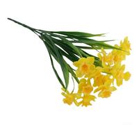 Artificial Daffodil Bouquet, Handmade Fake Narcissus Flowers, Silk Spring Blooms for Wedding Centrepiece Decor and Home Interior, Yellow Realistic Floral(Yellow)