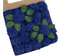 Artificial Dahlia Flowers 25pcs Real Looking Blue Artificial Rose with Stems for DIY Wedding Bouquets Centerpieces Arrangements Bridal Shower Party Home Decorations