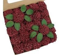 Artificial Dahlia Flowers 25pcs Real Looking Red Artificial Rose with Stems for DIY Wedding Bouquets Centerpieces Arrangements Bridal Shower Party Home Decorations