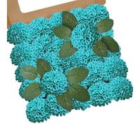 Artificial Dahlia Flowers 25pcs Real Looking Turquoise Green Artificial Rose with Stems for DIY Wedding Bouquets Centerpieces Arrangements Bridal Shower Party Home Decorations