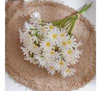 Artificial Daisy Flowers Beautiful Fabric Flowers for Home Decor, Perfect for Busy Lifestyles (White)