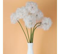 Artificial Dandelion, Long Stem Fake Flower 8Pcs Set for Home Office Decoration (72cm,White)