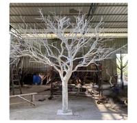 Artificial Dead Tree Plants, Outdoor Faux White Solid Wood Decor for Landscaping and Cat Climbing Tree Bird Perch Coffee Shop Decorative Props(1.5mX1m)