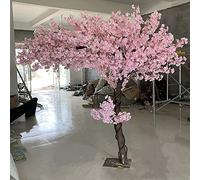 Artificial Decorative Cherry Blossom Trees, Simulation Plant Interior Outdoor Modeling Landscape ，Japanese Fake Sakura Tree, Iron Base(1.5x1m/4.9x3.2ft)