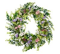 Artificial Door Wreath Outdoor,Four Seasons Wreaths Ornaments for Home Wall Party,Wreaths With Green Leaf For Front Door End of Summer Sale Festival Celebration Decor