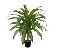 Artificial Dracaena Plant Indoor - 105cm Tall Large Fake Tree in Pot, Realistic Faux Decorative Plants for House Home Decor Office Living Room Bedroom Porch Patio Housewarming Gift