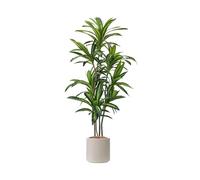 Artificial Dracaena Tree, Artificial Plants Indoor with Planter, Fake Tree Tropical, for Garden, Wedding, Home, Office Decor, No Maintenance(110cm/3.6ft)