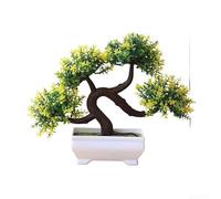 Artificial Dragon Beard Tree Potted Plant Lifelike Grass Balls Decorative Small Tree Realistic No Maintenance Allergy Friendly for Home Office Living Room Easy Arrangement Plastic Material(Yellow)