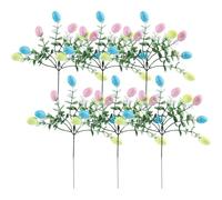 Artificial Easter Egg Tree Branches - Easter Vase Filler | Floral Stems Easters Egg Picks | Foam & ABS Construction, 27cm/10.63in Long, Colorful Rustic Design, For Indoor Spring Decor, Home Party