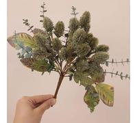 Artificial Eryngium Bouquet, Vibrant Simulated Flowers for Home Decor, Office, Wedding Centrepiece, Realistic Plastic Floral Arrangement(Green)