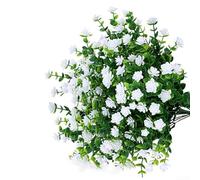 Artificial Eucalyptus and Rose Stems for Sideboard Styling Dining Room Hutch Accent and Formal Living Area Softening Elements