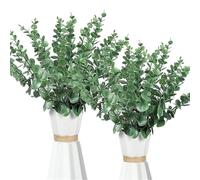 Artificial Eucalyptus Leaf, Single, 38cm, Flowers Planting Green Plant 1Pcs(DarkGreen-SolidSingle)
