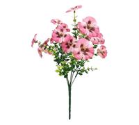 Artificial Eucalyptus Pansy Silk Flowers 36cm Spring Decor