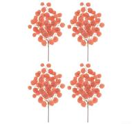 Artificial Eucalyptus Stems 65cm Realistic Autumn Leaves(Apricot color) | Lifelike texture, autumn hues, realistic vein details, fits standard vases, enhances living room
