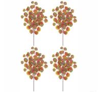 Artificial Eucalyptus Stems 65cm Realistic Autumn Leaves(Colorful) | Lifelike texture, autumn hues, realistic vein details, fits standard vases, enhances living room