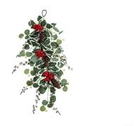 Artificial Eucalyptus Vine 50cm Red Berries Pinecone