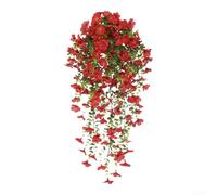 Artificial Eucalyptus Vine 76cm, Vibrant Violet Silk Hanging Plant for Outdoor Garden Decor, Weather Resistant Fake Flower Wall Mounted Swaying Porch Courtyard Decoration(C)