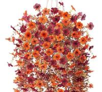 Artificial Eucalyptus Violet Silk Daisy Flowers with Realistic Embossed Design and Long Lasting Beauty for Wedding Home Decor Arrangements