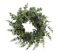 Artificial Eucalyptus Wreath for Front Door 60cm Spring Summer Green Wreaths Hanging Decorations for Farmhouse Home Window Wall Fireplace Decor (Green, 60cm)