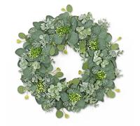 Artificial Eucalyptus Wreaths for Front Door 46cm Spring Summer Door Wreath | Wreaths with Berries, Faux Green Leaves, Greenery Wreaths Indoor Outdoor Door Wall Window Farmhouse Garden Fireplace Decor