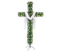 Artificial Evergreen Holiday - 1.5M Folding Luminous Fir Tree, Quick Assembly, Luminous Twinkle Tips, Weather-Friendly Durabl Decoration Piece, S