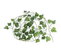 Artificial Fake Leaves Hanging Vines, 6.89ft Long Bendable Life Like Vine, Reptile Habitat Decor for Lizards Chameleons Tree Frogs Geckos Tortoise, Plastic Green (Ivy leaf)