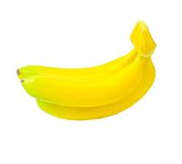 Artificial Fake Mango - Realistic Plastic Produce for Kitchen Counter & Summer Table Decorations, Faux Food Photography Props, Wedding Reception Ornaments, Fruit Bowl Fillers(Three heads banana)