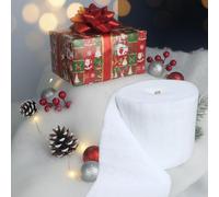 Artificial Fake Snow Blanket Roll 27" Wide, 4oz, Long Soft White Artificial Snow Blanket For Santas Grotto, Xmas Nativity, Decorative Christmas Displays, Winter Wonderland (32ft (10 metre) Length)