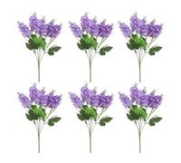Artificial Fall Flowers Simulation Lavender Hyacinth Silk Flower False Flower Decoration Flower Bed Gardening Layout Shopping Mall Outdoor Real Estate Project Faux Stems Fall (B, One Size)