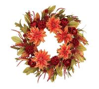 Artificial Fall Wreaths | Fall Outdoor Artificial Hydrangeas Wreath,Halloween Decorations for Fireplaces Garden Wall Mantle Porches Outdoor Living Room