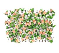 Artificial Faux Iv Hedge Garden Decoration Screening Expanding Trellis Privacy Screen Retractable Fence Fencing Garden Fences(M/Orange)