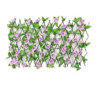 Artificial Faux Iv Hedge Garden Decoration Screening Expanding Trellis Privacy Screen Retractable Fence Fencing Garden Fences(M/Purple)