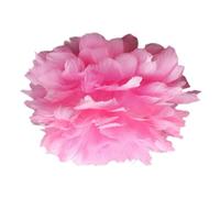 Artificial Feather Light Shade for E27 Bulb, Ceiling Lamp Shade, Hanging Pendant Lights for Kitchen Island, Living Room, Bedroom, Dining Table- Pink