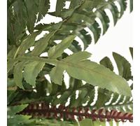 Artificial fern plant with pot, 60 cm, green, 32 plastic leaves, easy to clean, decorative for living room, office, balcony, indoor and outdoor use