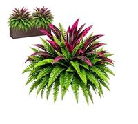 Artificial Ferns 50 cm Realistic UV Resistant Maintenance Free