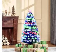 Artificial Fibre Optic Christmas Tree Xmas Color Changing With Star Free Standing Indoor Tree XMAS Gift Home Office Decoration Green Tree Decor (2FT))