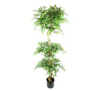 Artificial Ficus Extra Large Triple Ball Tree 6ft Botanik Leaf Green One Size