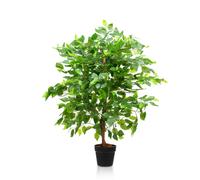 Artificial Ficus Tree Plant Green Large Bushy Ficus 90cm 3ft Realistic
